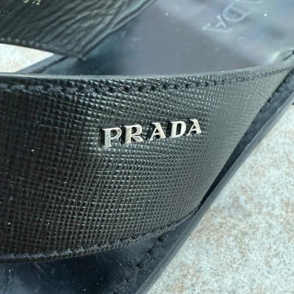 Prada Black Men's Flip-Flops